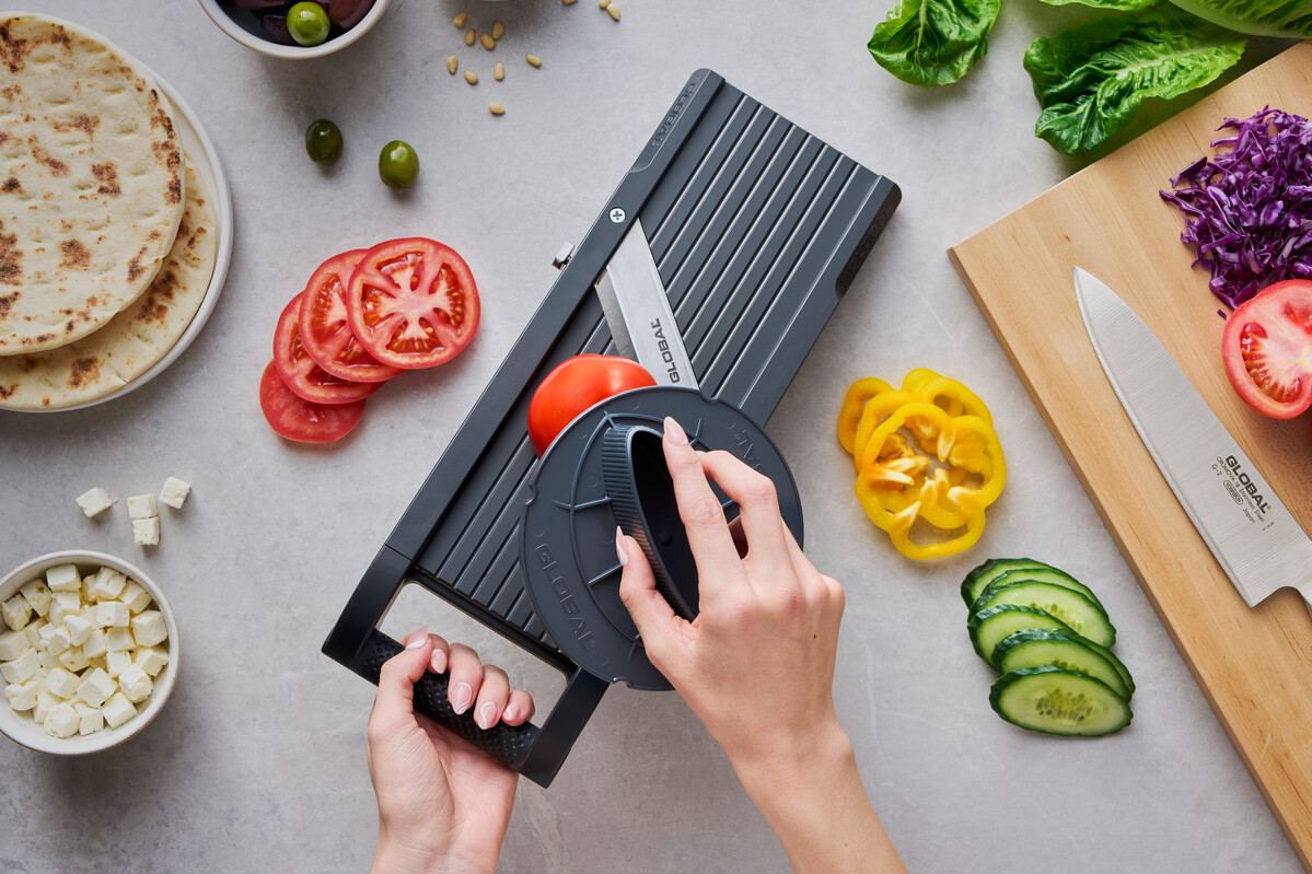 GLOBAL Mandoline GSL-95/BC – Premium Gemüsehobel 95 mm