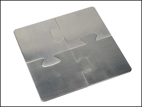 Untersetzer"Puzzle", Edelstahl satiniert