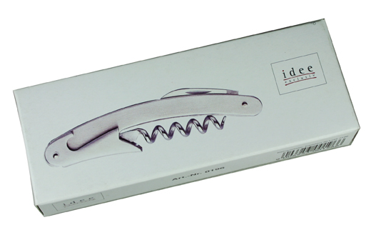 Kellnermesser Slim Edelstahl, Geschenkbox