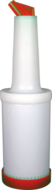 Pour Master 0,95l Flasche komplett, Poly rot